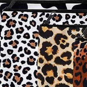 NWOT Leopard Printed Bags For Office/School Supplies Cosmetics Bundle of 2 Set3